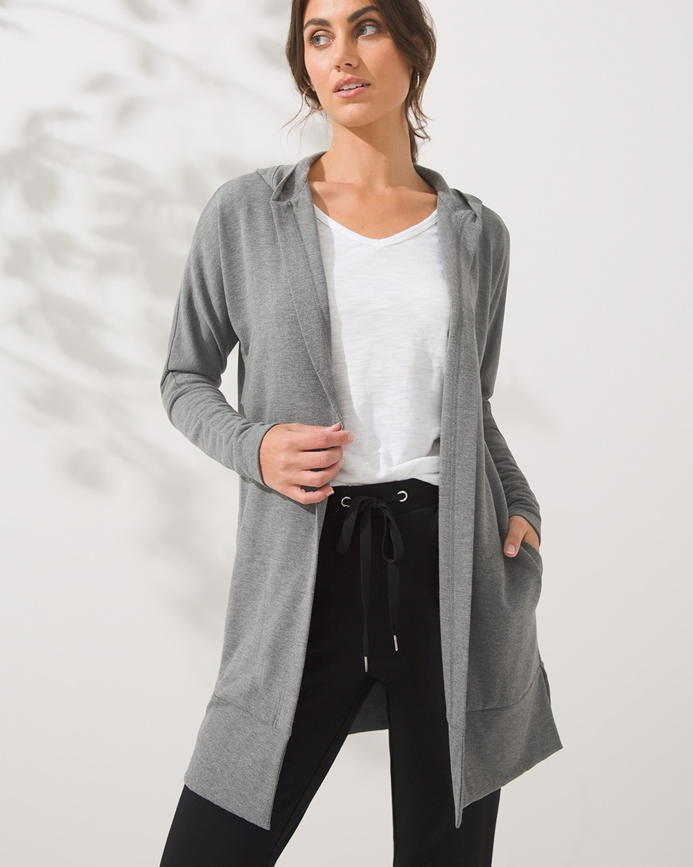 WKND Soft Brushed Terry Hooded Cardigan