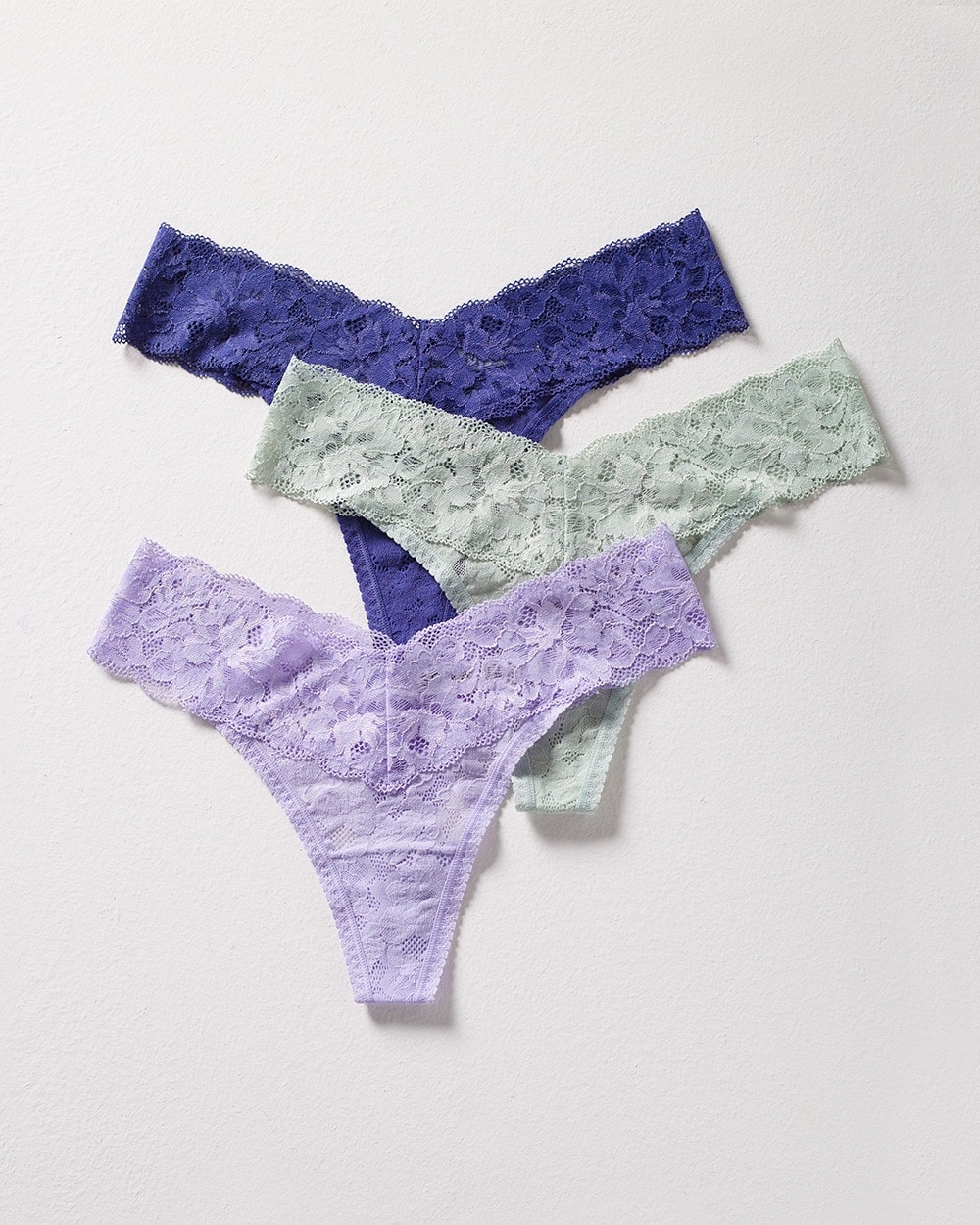 Embraceable Signature All-Over Lace Thong 3-Pack