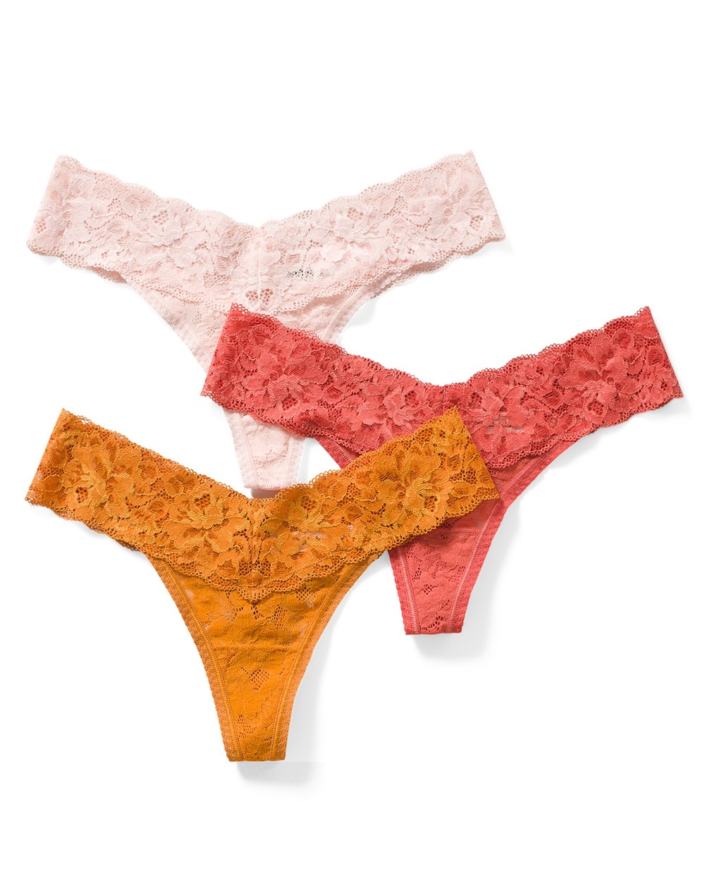 Embraceable Signature All-Over Lace Thong 3-Pack