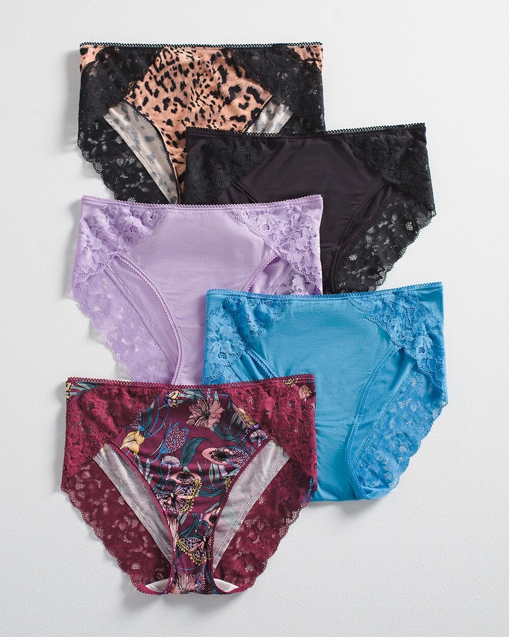 Embraceable Signature Lace High-Leg Brief 5 Pack
