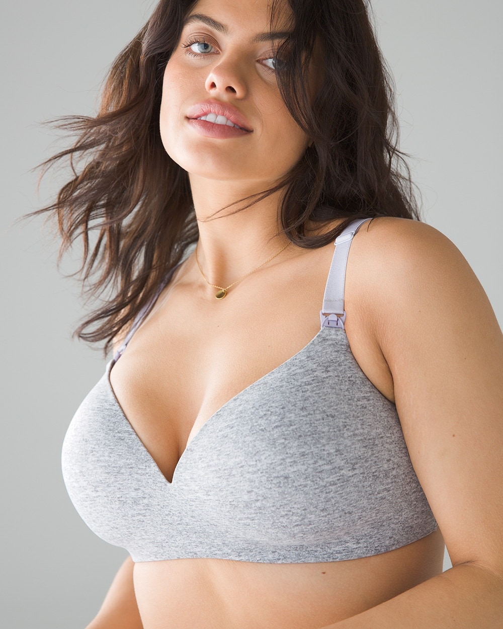 Soma Enbliss Wireless Nursing Bra In Gray