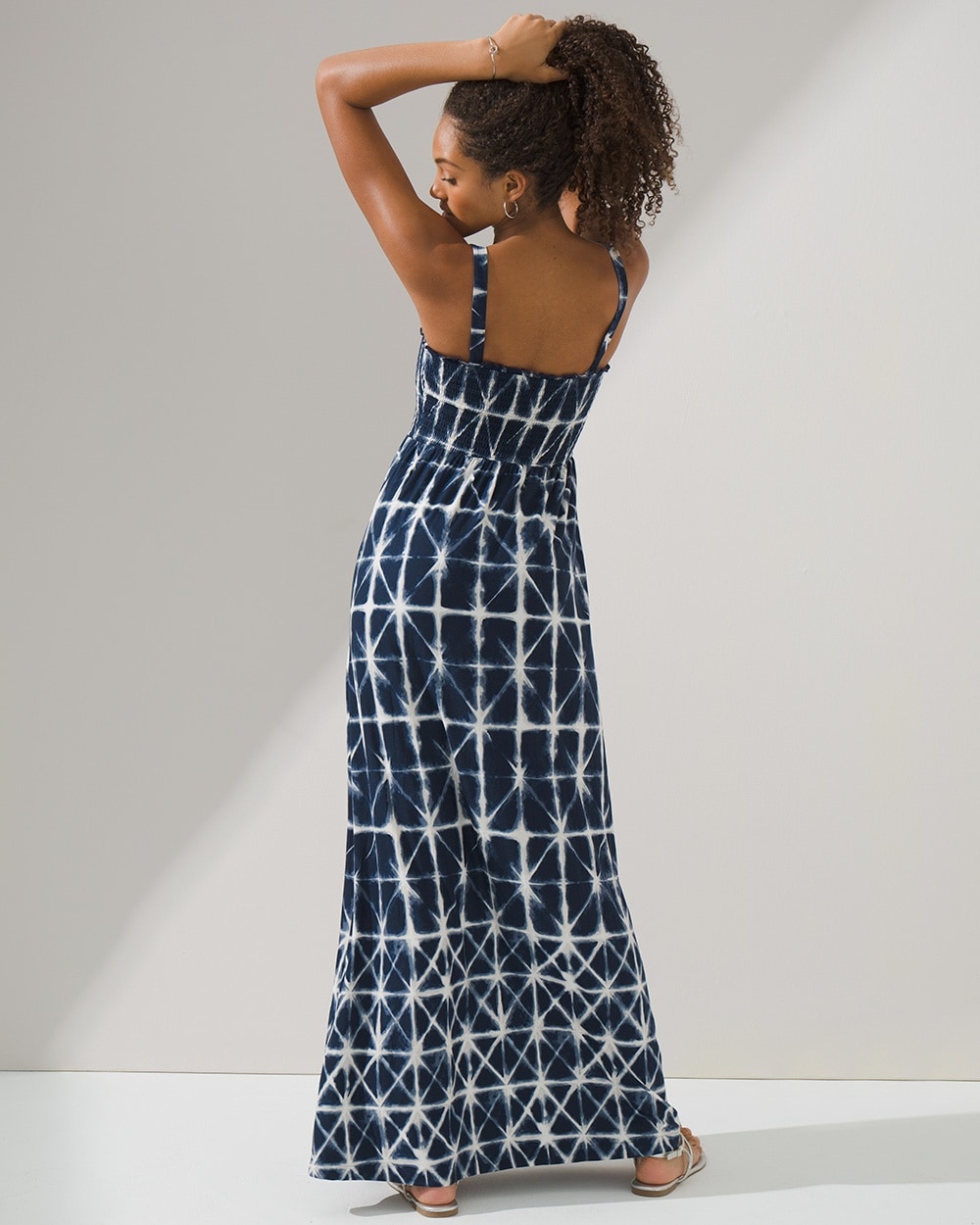 Soft Jersey Smocked Maxi Dress with BuiltIn Bra Soma