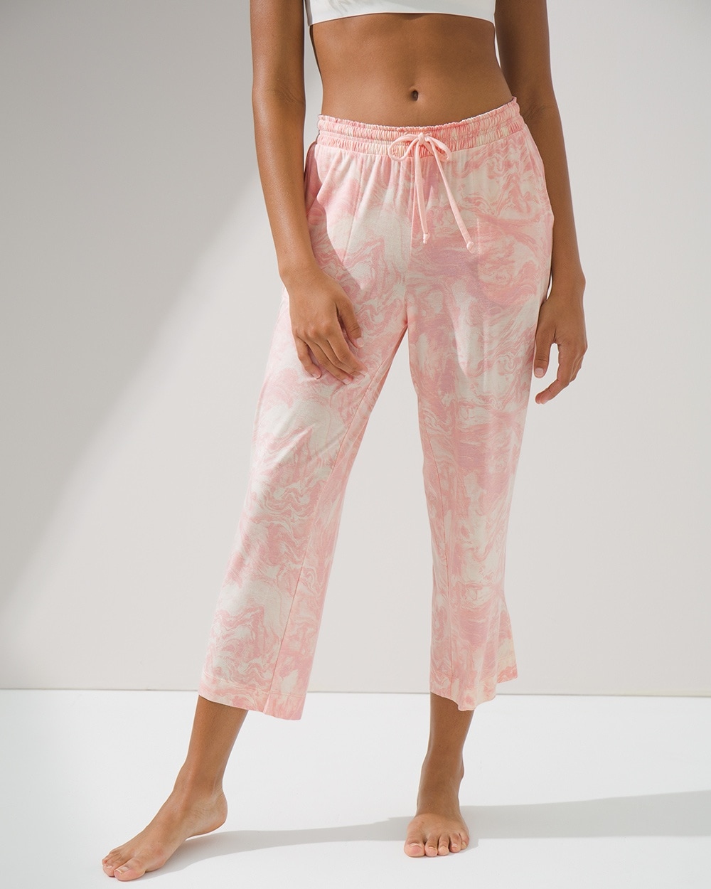 Cool Nights Smocked Waist Crop Pajama Pants