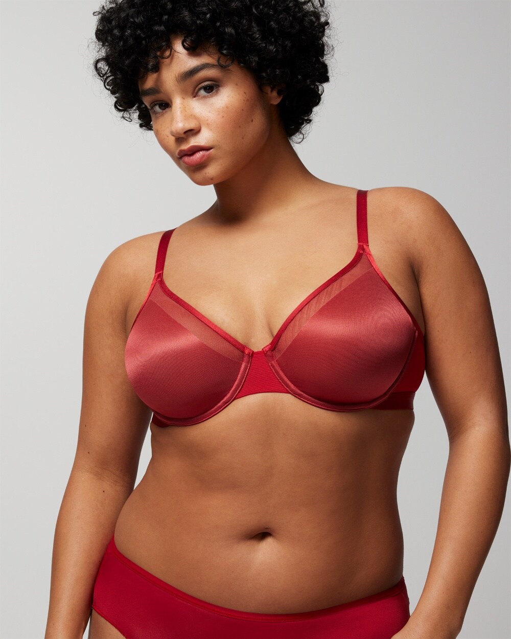 Soma Women's Unbelievable Lift Unlined Perfect Coverage Bra In Red Size 38b |