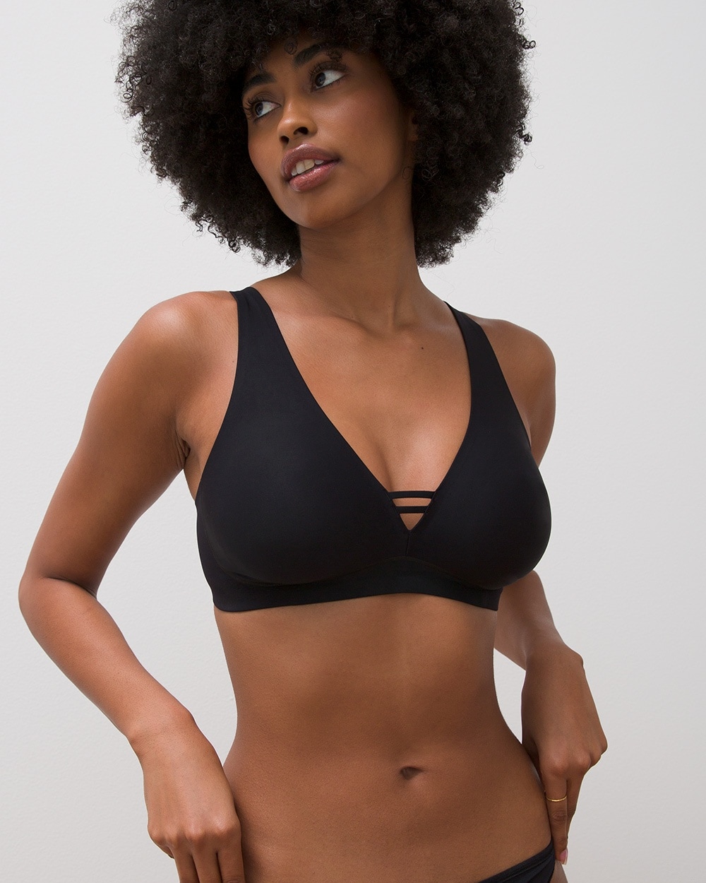 Soma Essentials Unlined Wireless Bra In Black