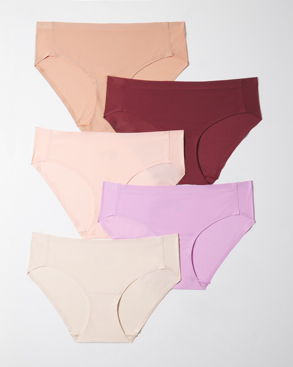 Soma 5-pack Women's Enbliss Soft Stretch Hipster Underwear In Meta Mauve Multi-pack Size Xl |