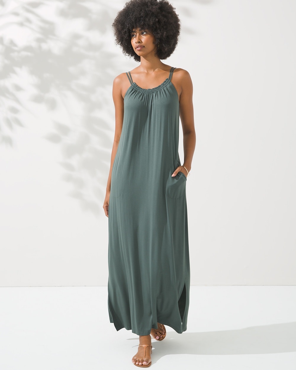 Shirred Maxi Dress