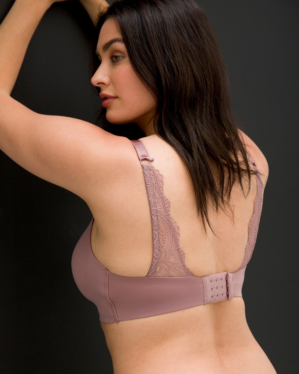 Soma Enbliss Luxe Lace Back Wireless Bra In French Mauve