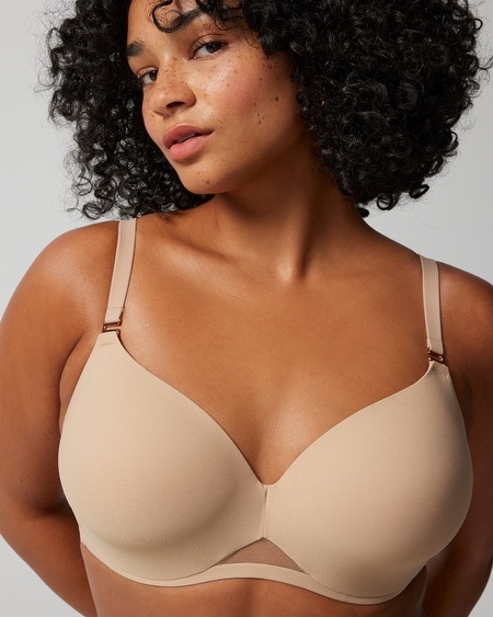 Soma Embraceable Perfect Coverage Size 36C Gray Cotton T-shirt Bra Lace Trim  - $26 - From Molly