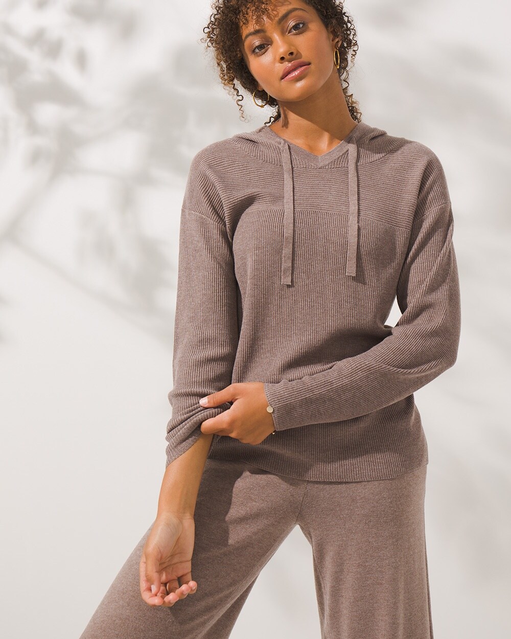 SomaWKND Eco Yarn Ribbed Hoodie