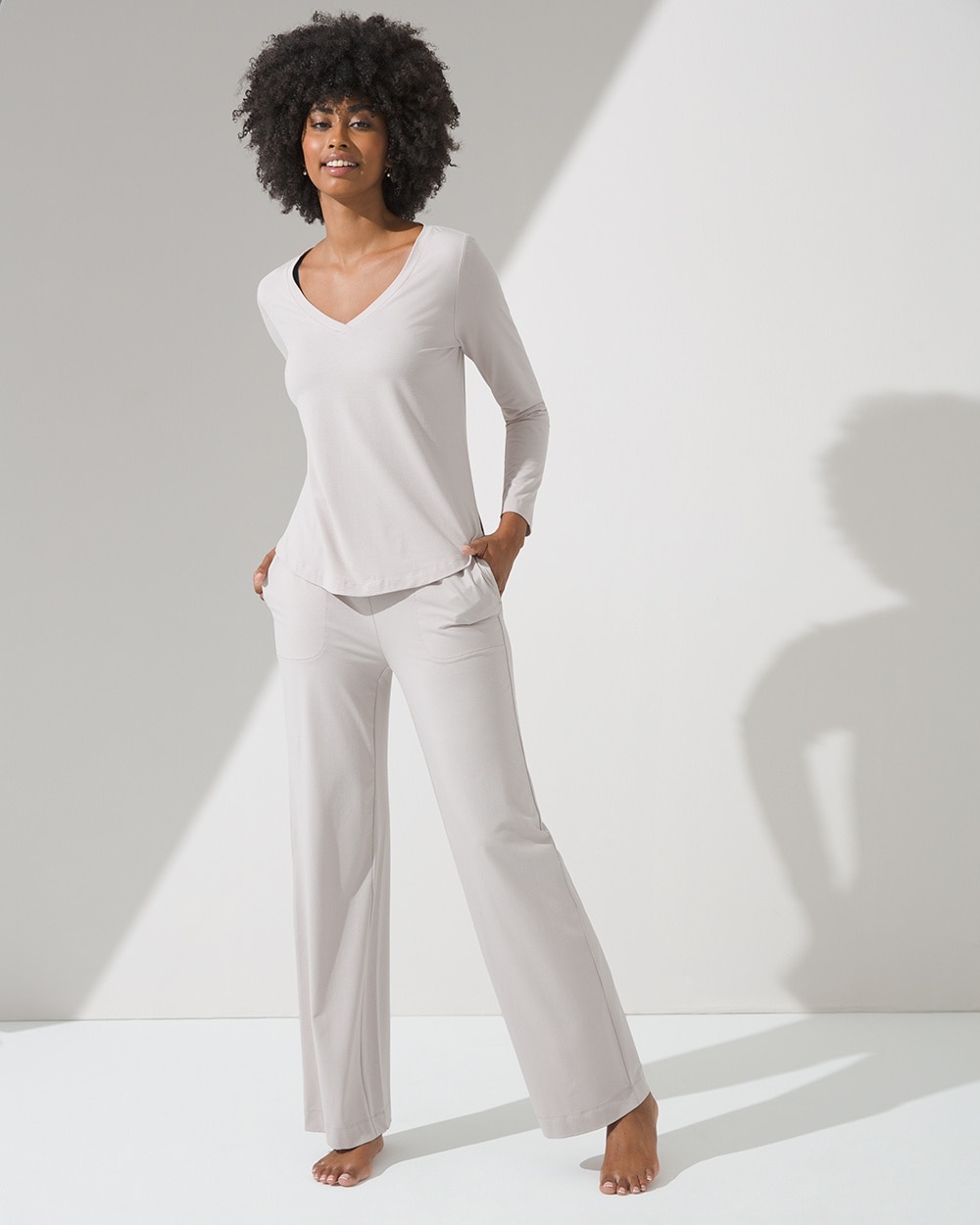 Soma Restore Aloe Knit Wide-Leg Pants