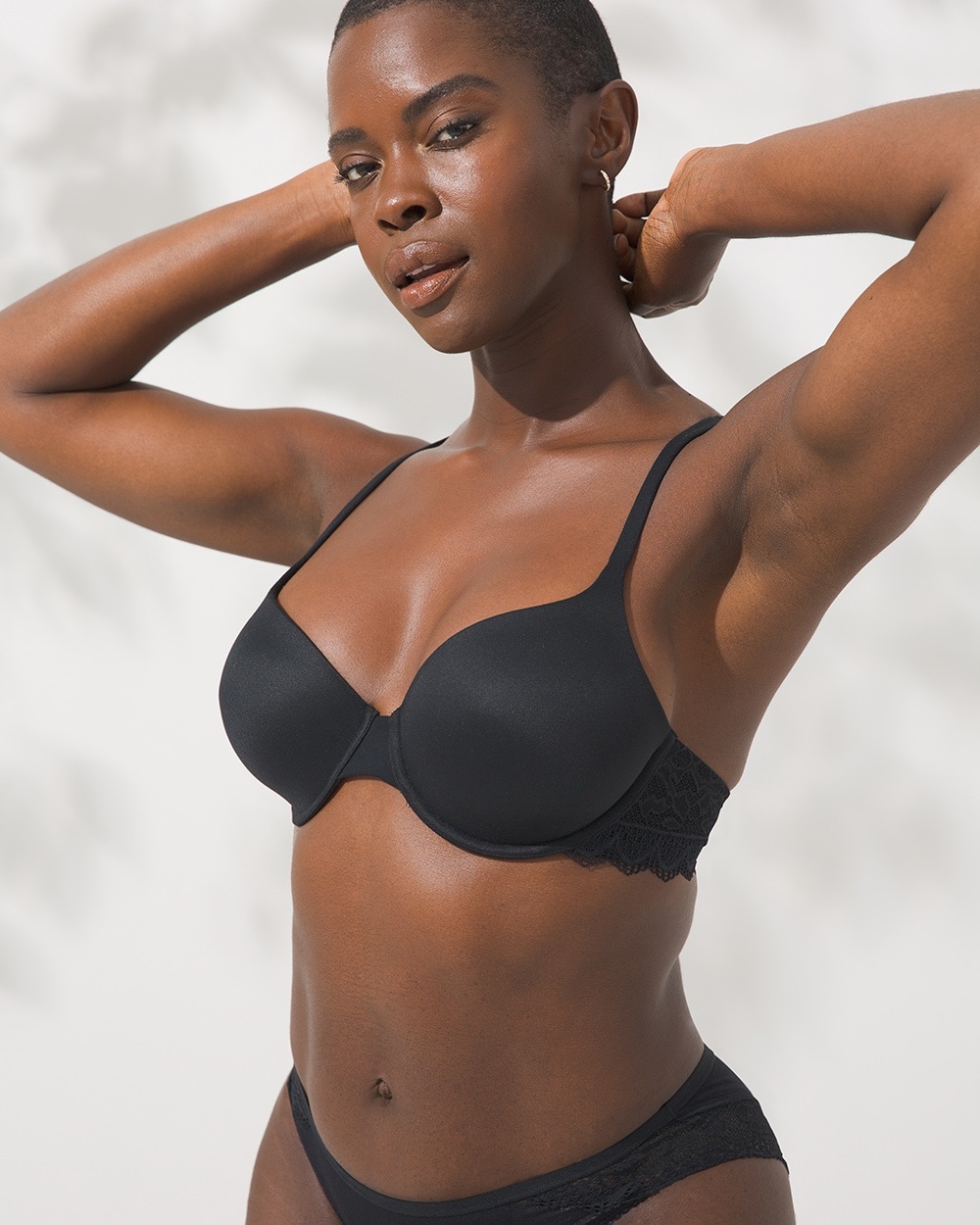 Soma Embraceable Enchanting Lace Demi Bra In Black