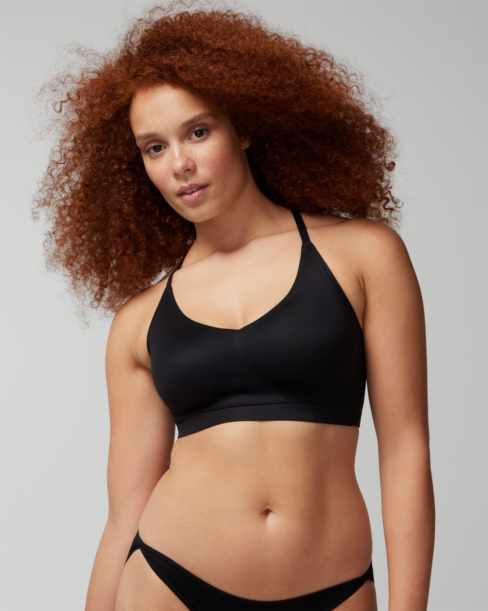Soma Enbliss Racerback Lace Bralette In Black