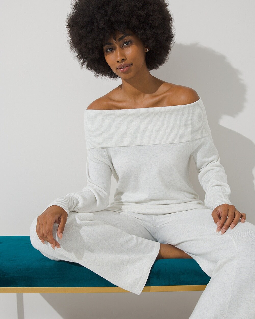 SomaWKND Eco Yarn Off-Shoulder Sweater