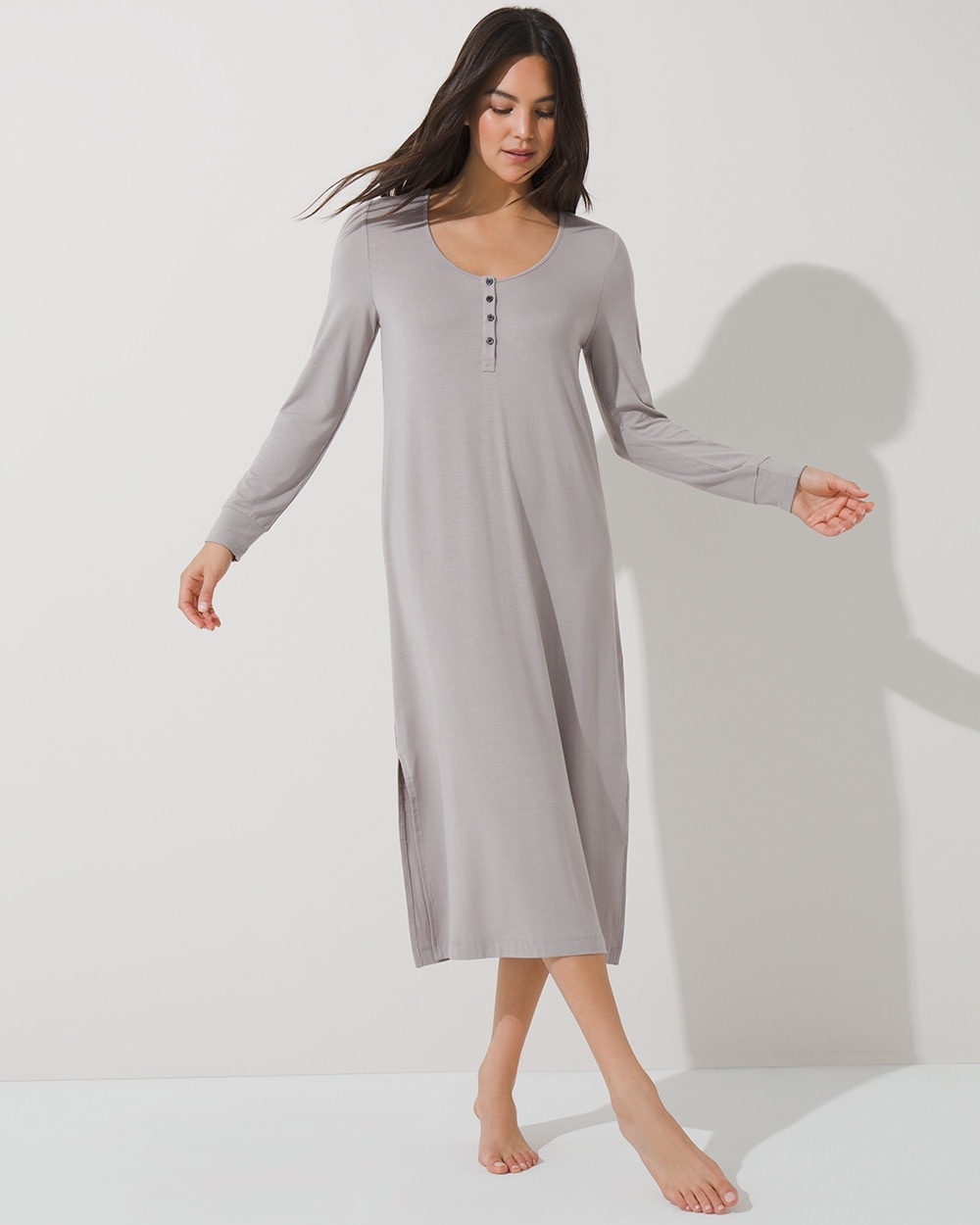 H HIAMIGOS Cotton Shelf Bra Nightgown Sleepwear Sleep Shirt