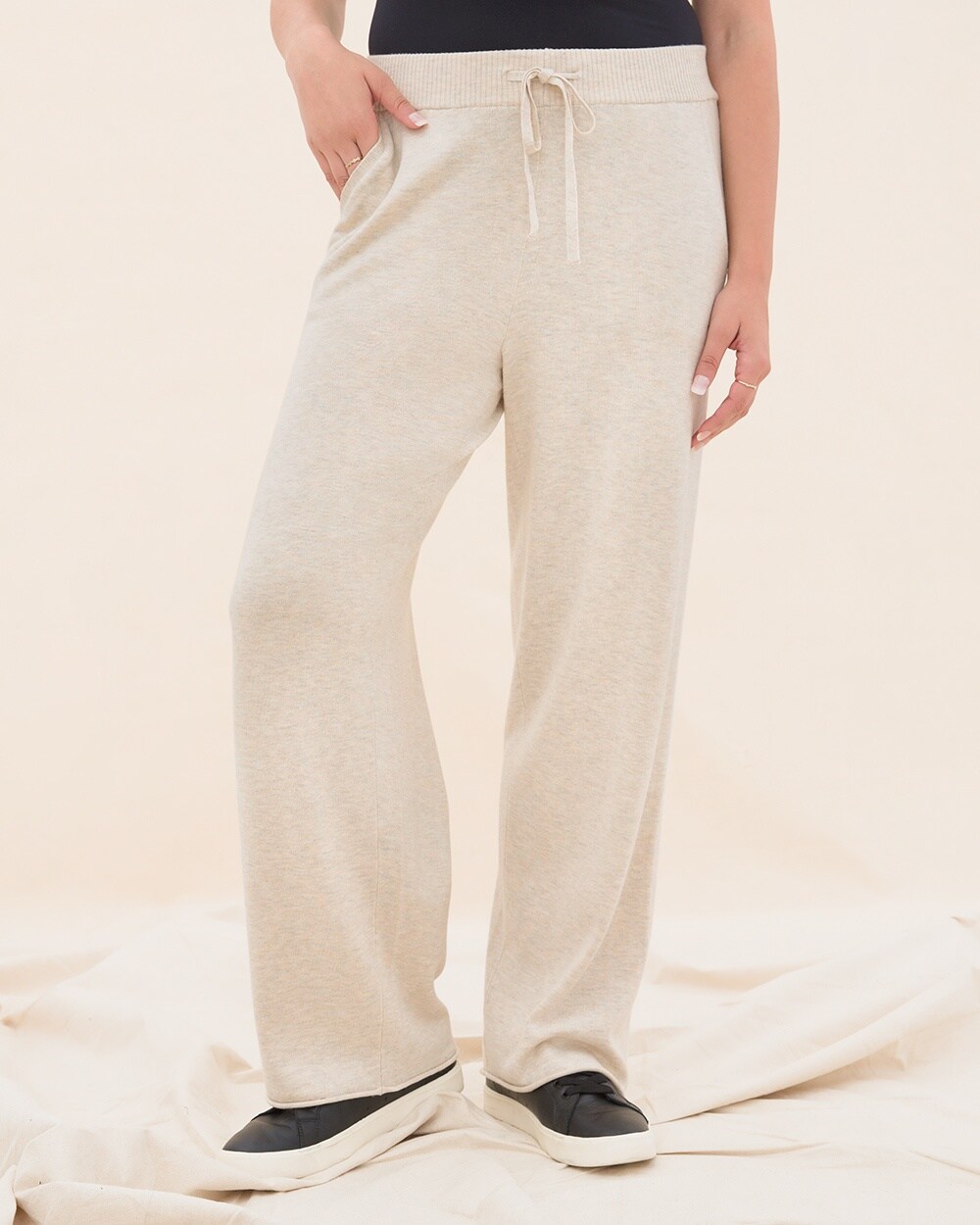 Wide-Leg Sweater Pants