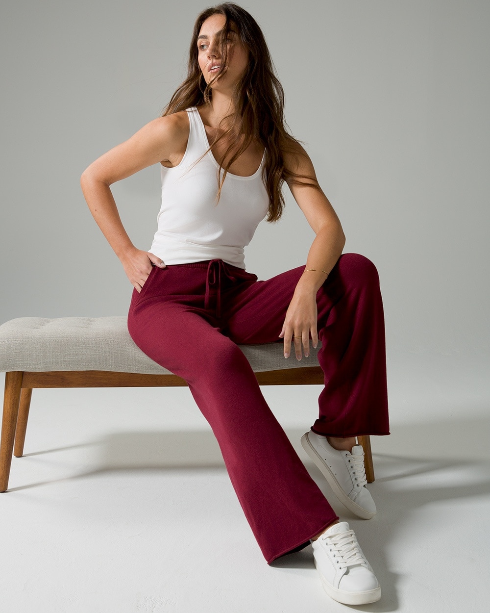 Wide-Leg Sweater Pants