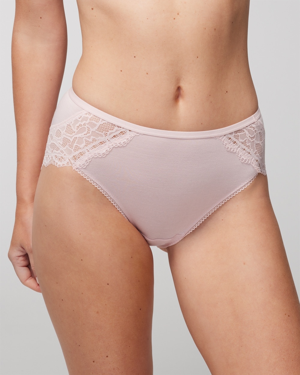 Women's Embraceable Lace High-leg Brief Underwear In Pink Size Xl 