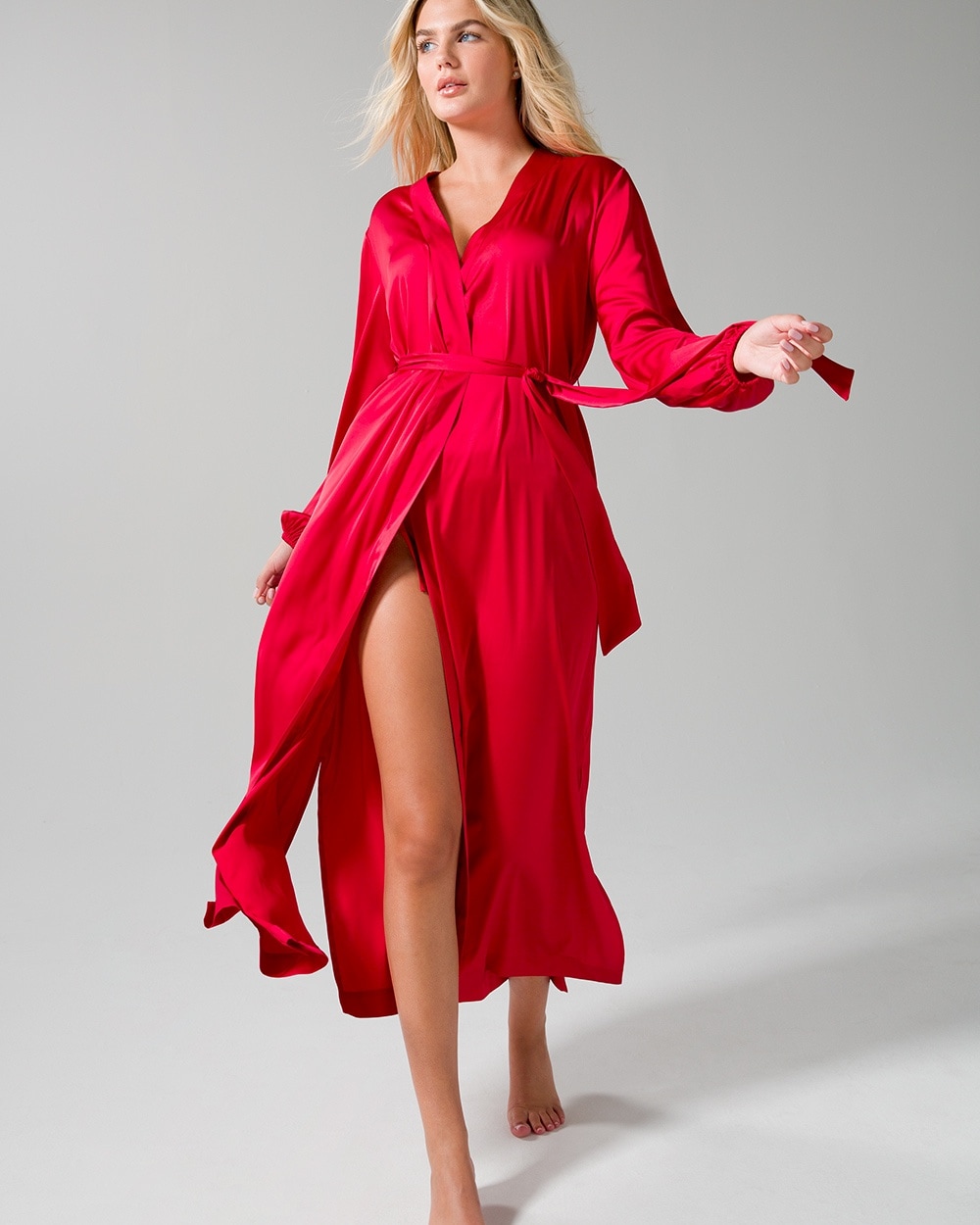 Satin Long Sleeve Robe
