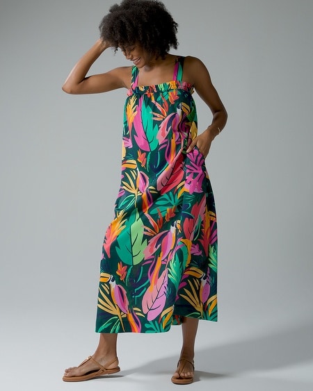 Soma Maxi Dress with Built In Shelf Bra Black and Nepal