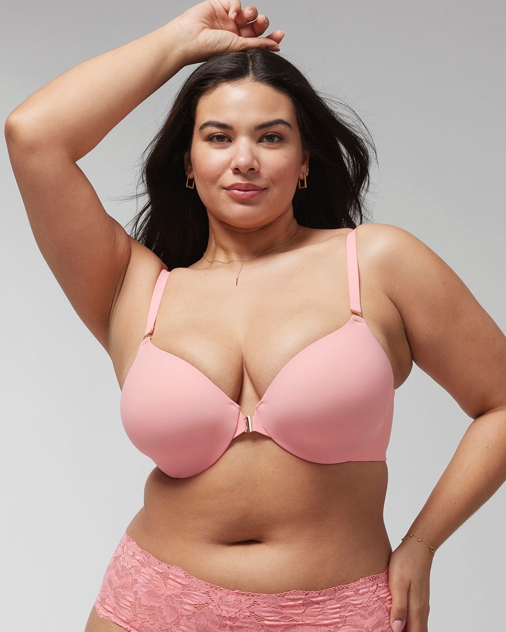 Soma Bodify Front-close Perfect Coverage Bra In Light Pink