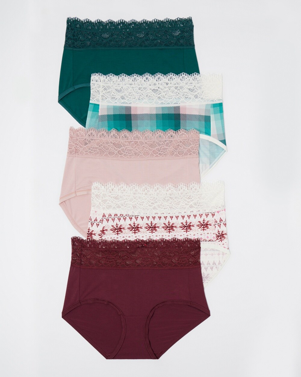 Embraceable Super Soft Enchanting Lace Brief 5 Pack