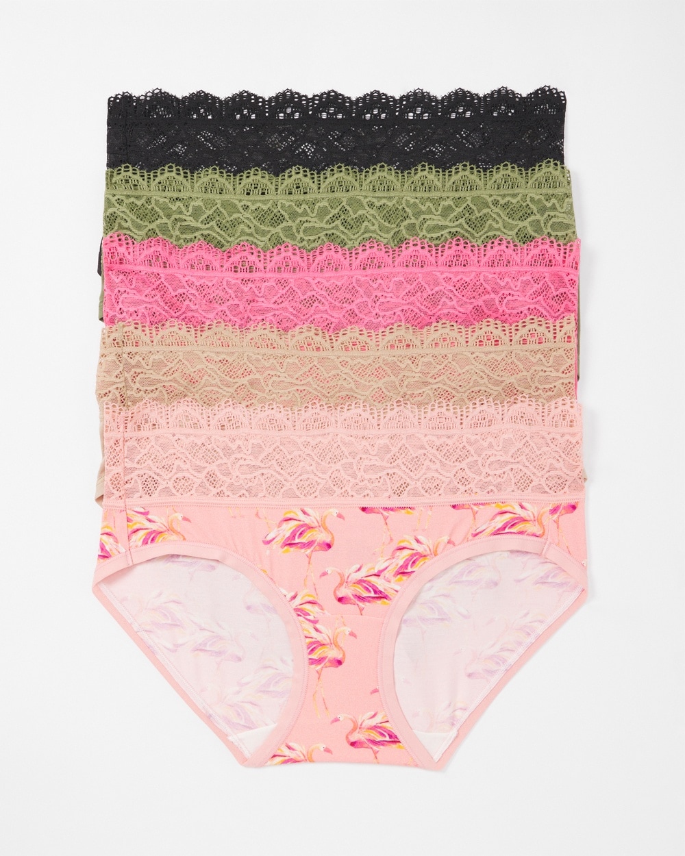 Embraceable Hipster Panty with Super Soft Enchanting Lace 5 pack