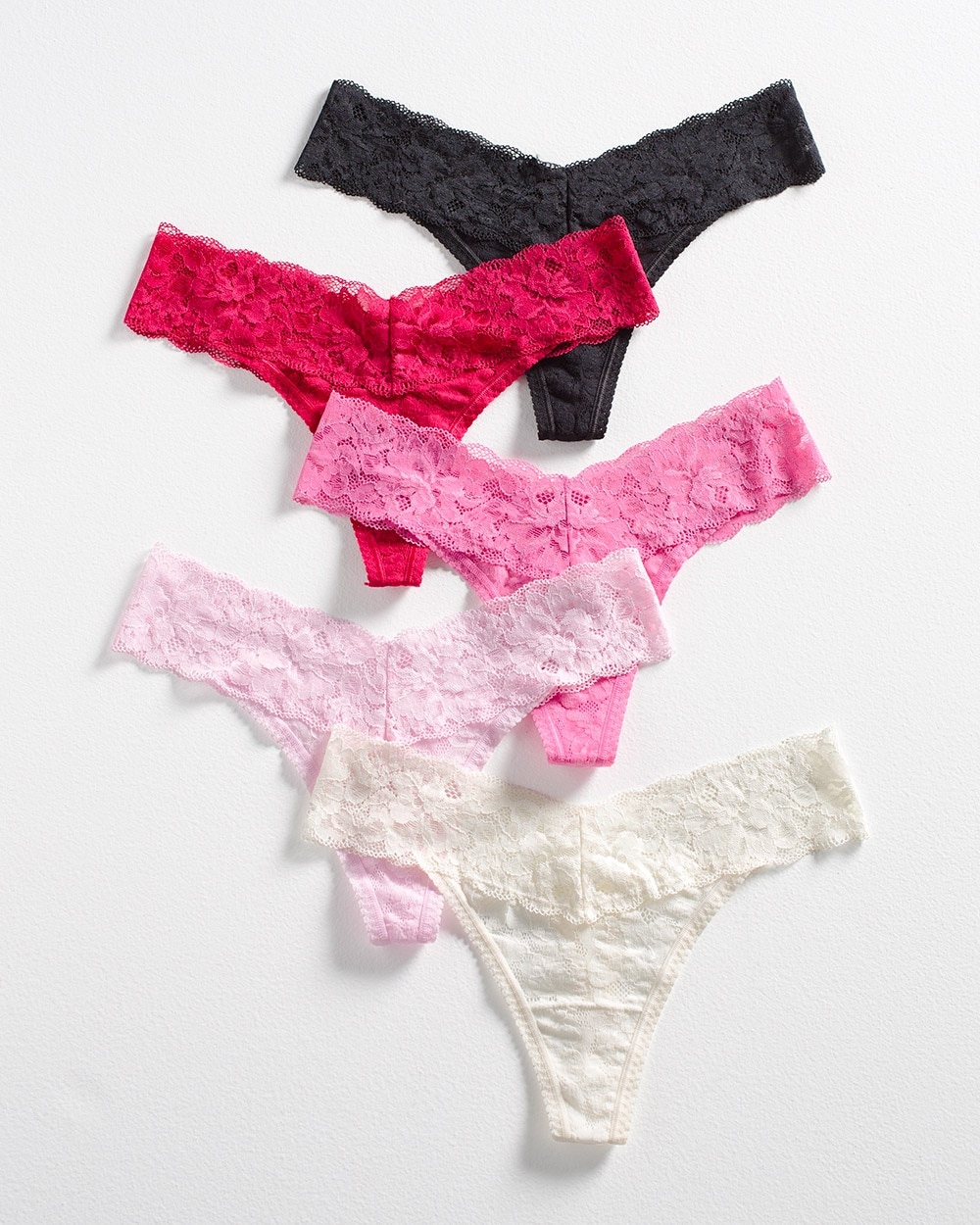 Embraceable Signature All-Over Lace Thong 5 Pack