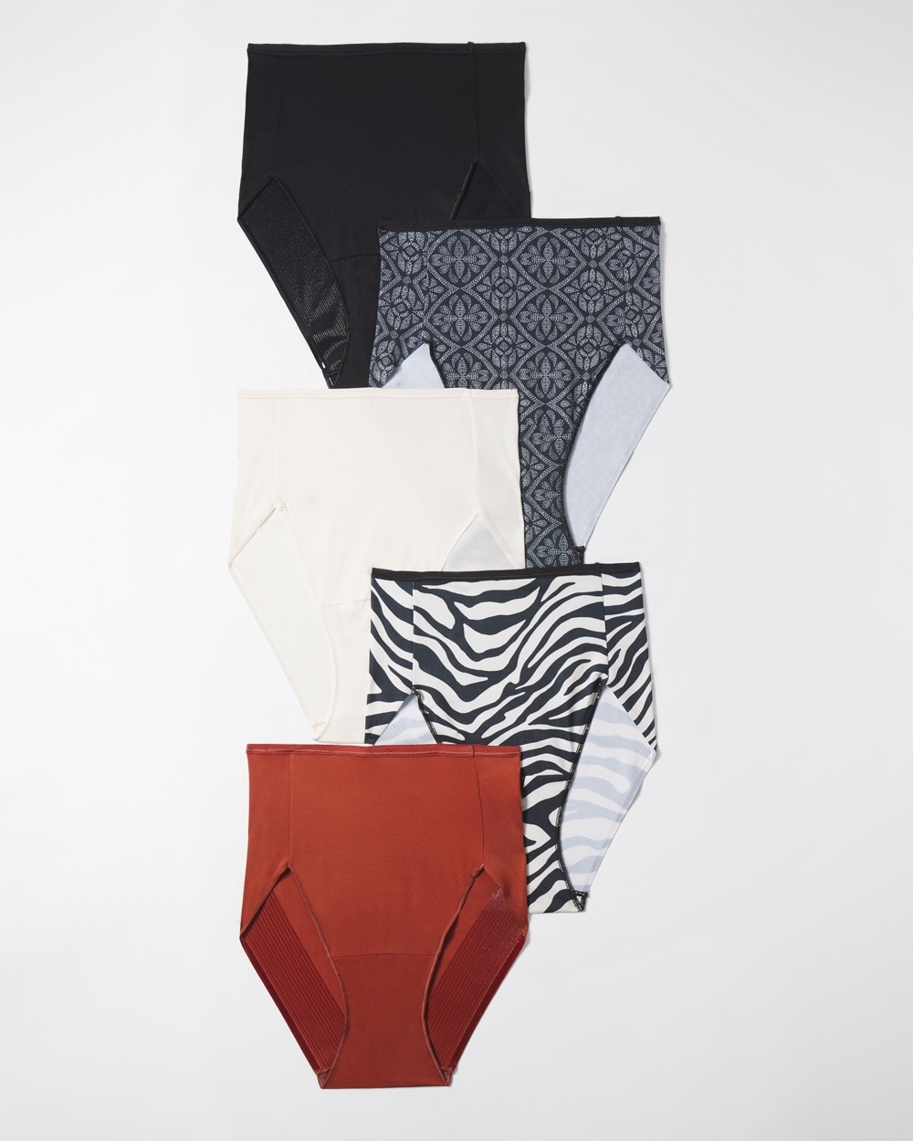 Soma Women's No Show Microfiber Modern Brief Underwear In Sierra Redwood Multi-pack Size Small |  Van