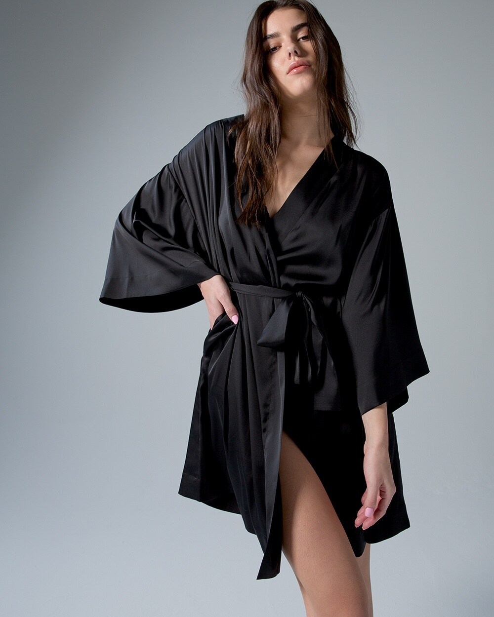 Satin Kimono Robe