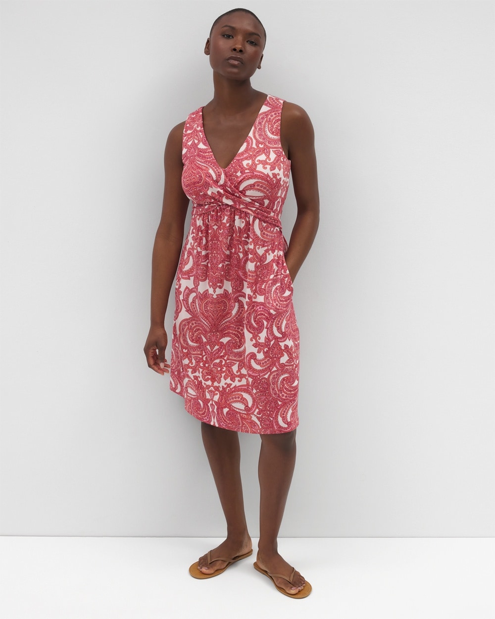 Soft Jersey V-Neck Short Bra Dress