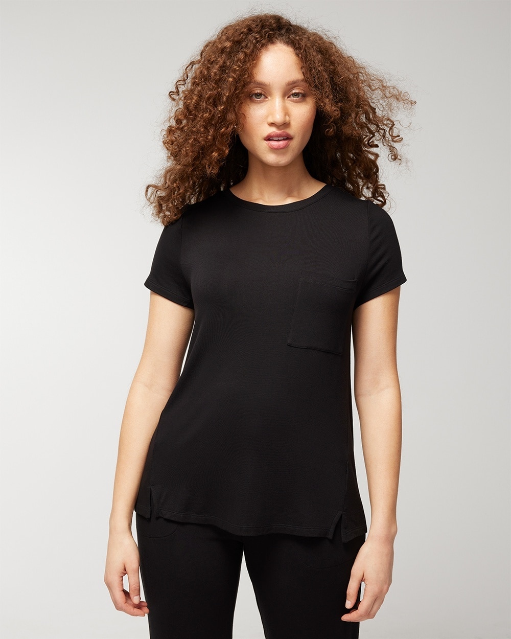 Soma Cool Nights + Days Pocket Tee In Black