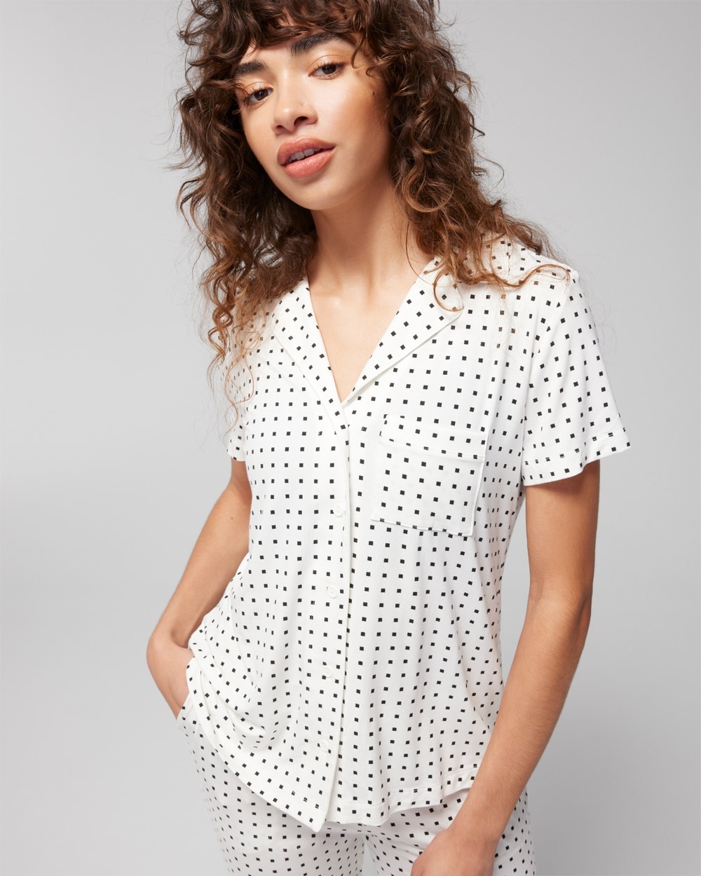Cool Nights Short Sleeve Notch Collar