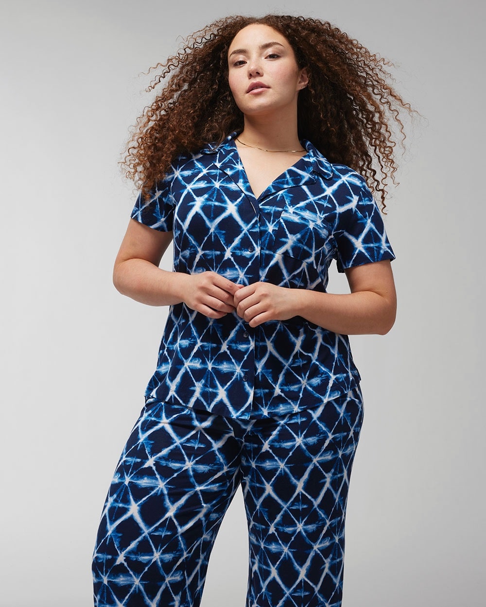 Cool Nights Short Sleeve Notch Collar