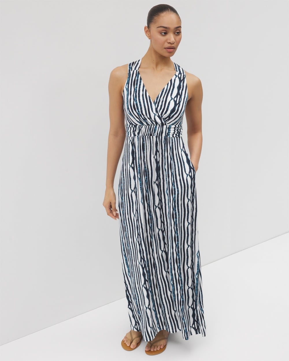 Soft Jersey Isla Cross Back Maxi Bra Dress