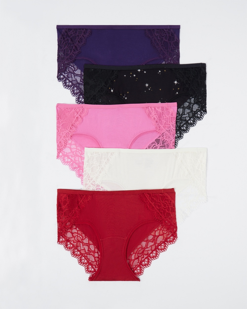 Embraceable Hipster Panty with Enchanting Lace 5 Pack