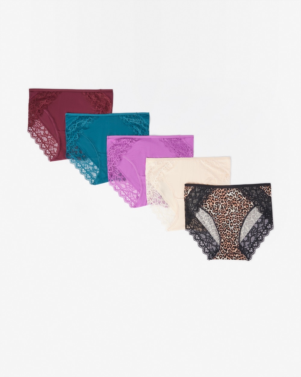 Embraceable Enchanting Lace High Leg 5 Pack