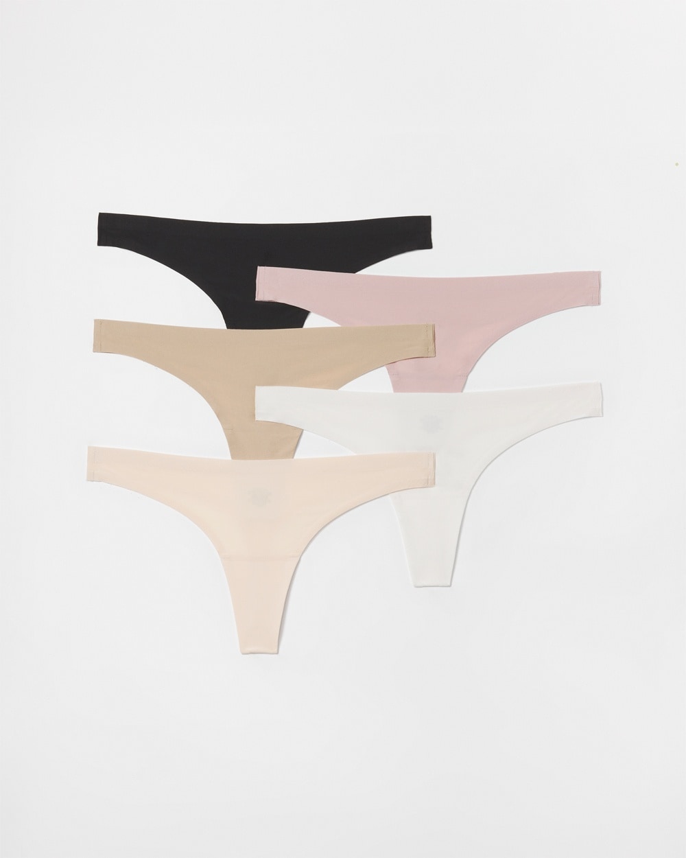Soma 5-pack Women's Enbliss Soft Stretch Thong Panty In Tan Size Medium |  In Basic Multi Pack