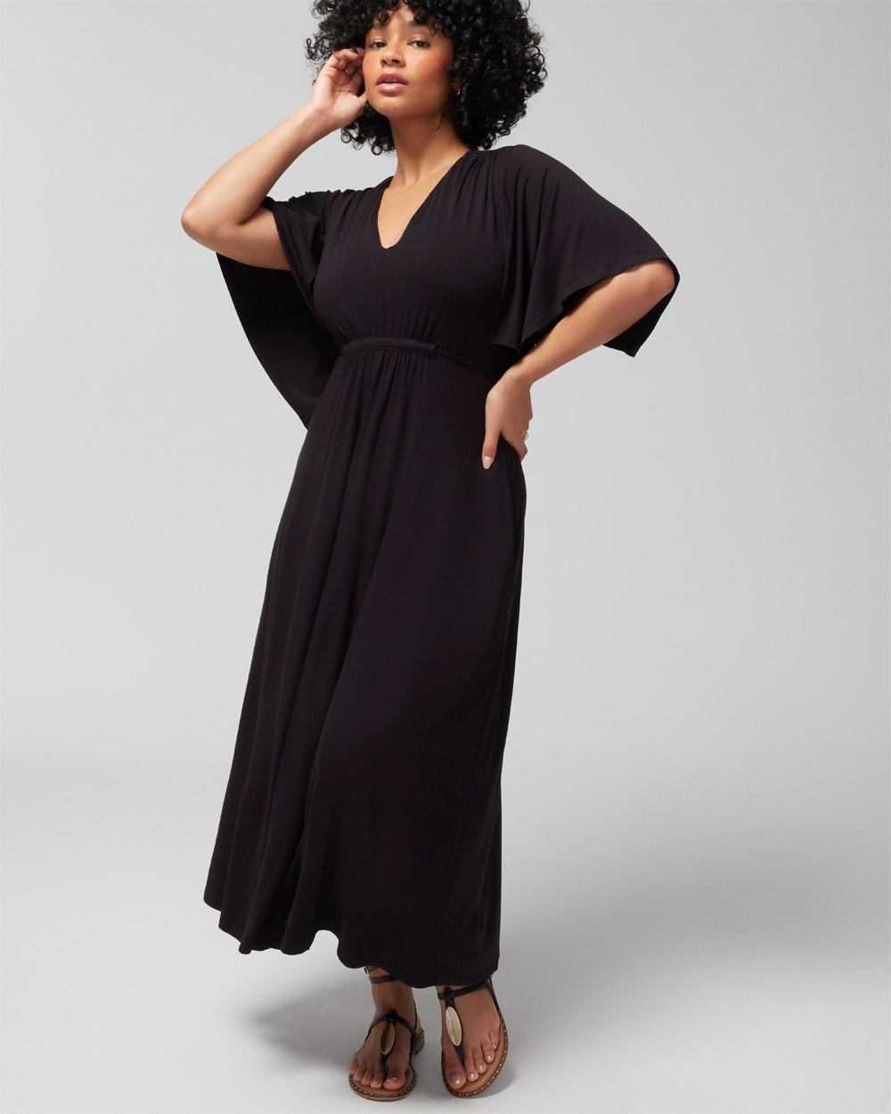 Soft Jersey Caftan Midi Bra Dress - Soma