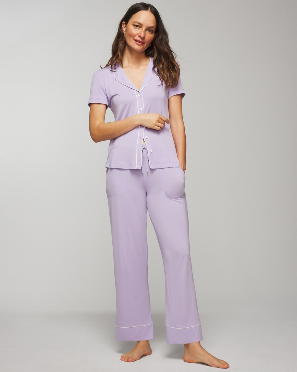 Shop Soma Women's Cool Nights Pajama Pants In Lavender Size Xs |  In Wild Lavender