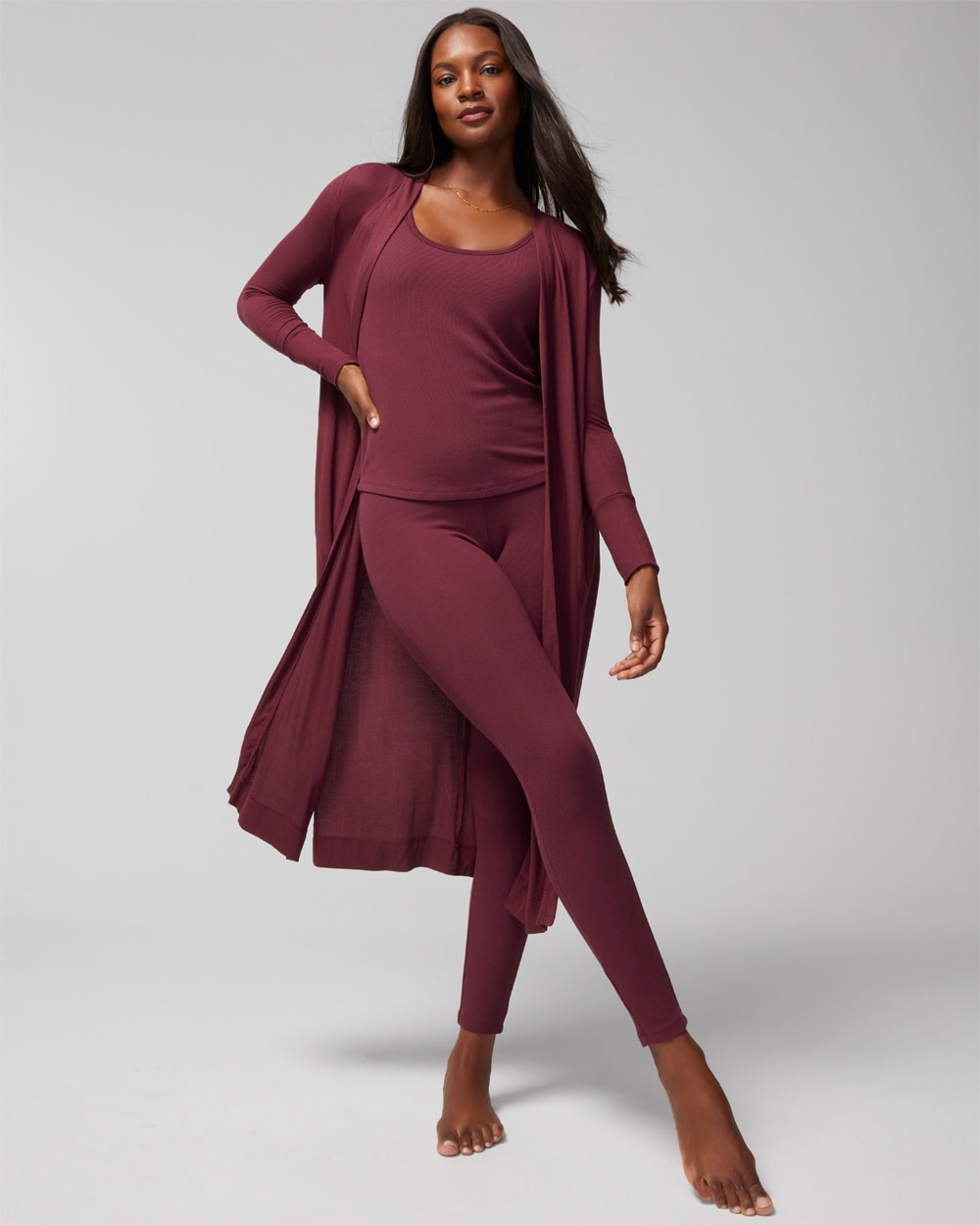 Cool Nights + Days Long Ribbed Cardigan