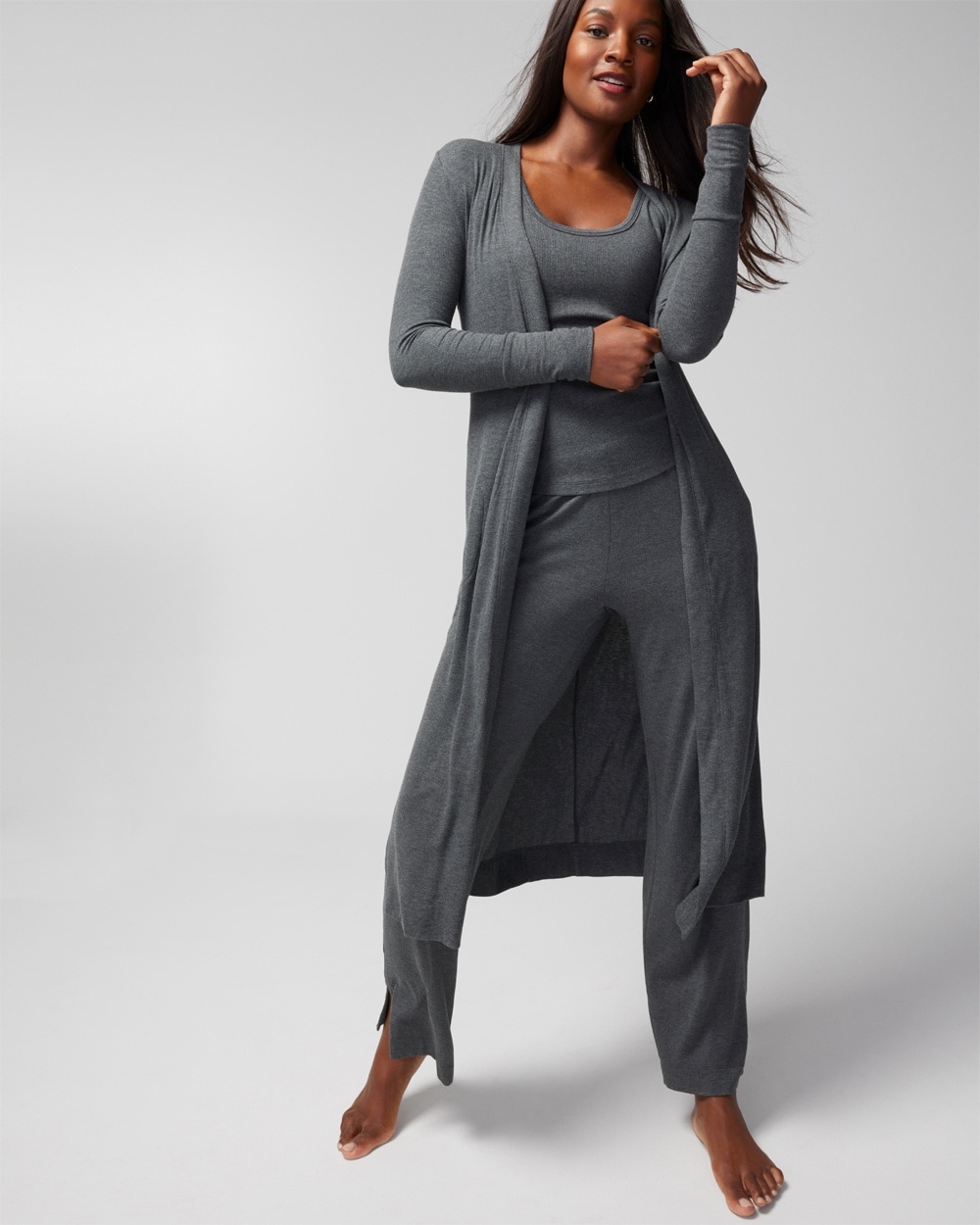 Cool Nights + Days Long Ribbed Cardigan