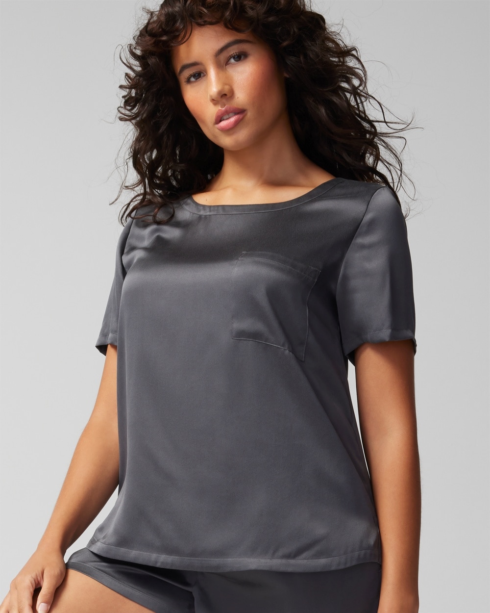 Washable Silk Short-Sleeve Tee