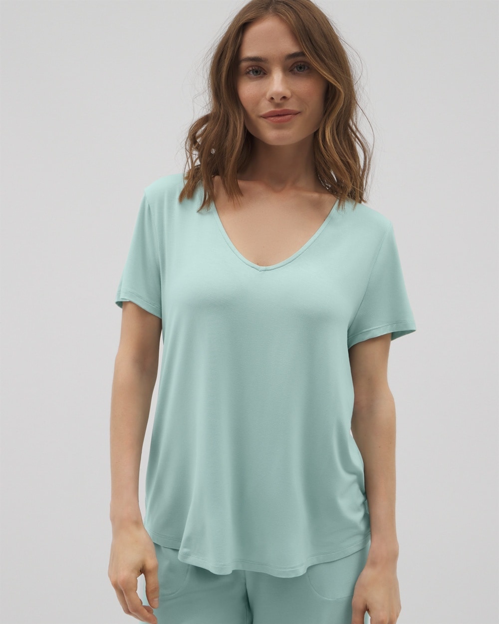 Soma Women's Cool Nights Short Sleeve Pajama Tee In Green Size 2xl |  Pajama Sets