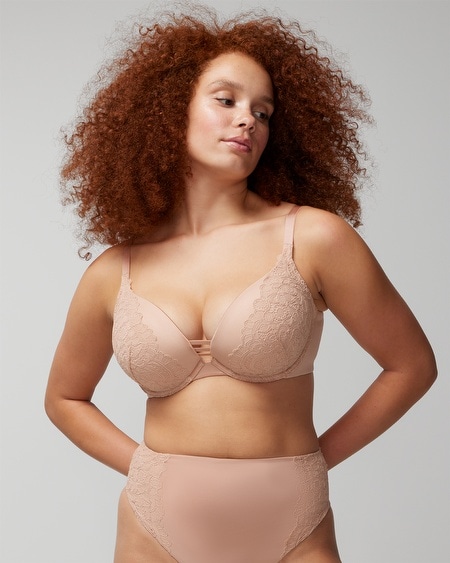Bare The Push-Up Without Padding Bra 32G, Maroon Banner at  Women's  Clothing store