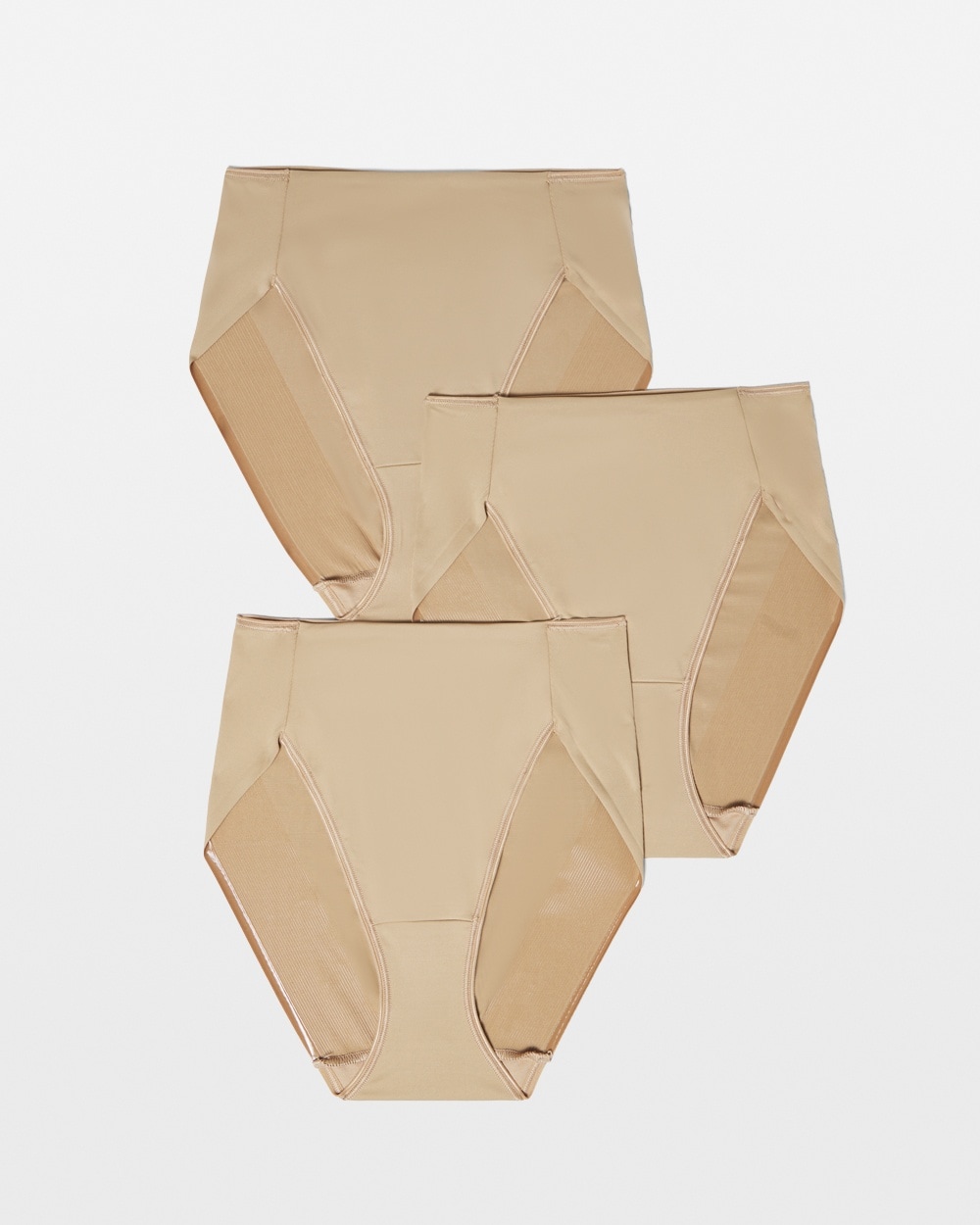 Soma 3-pack Women's Vanishing Tummy High-leg Brief Panty In Nude Size 2xl |