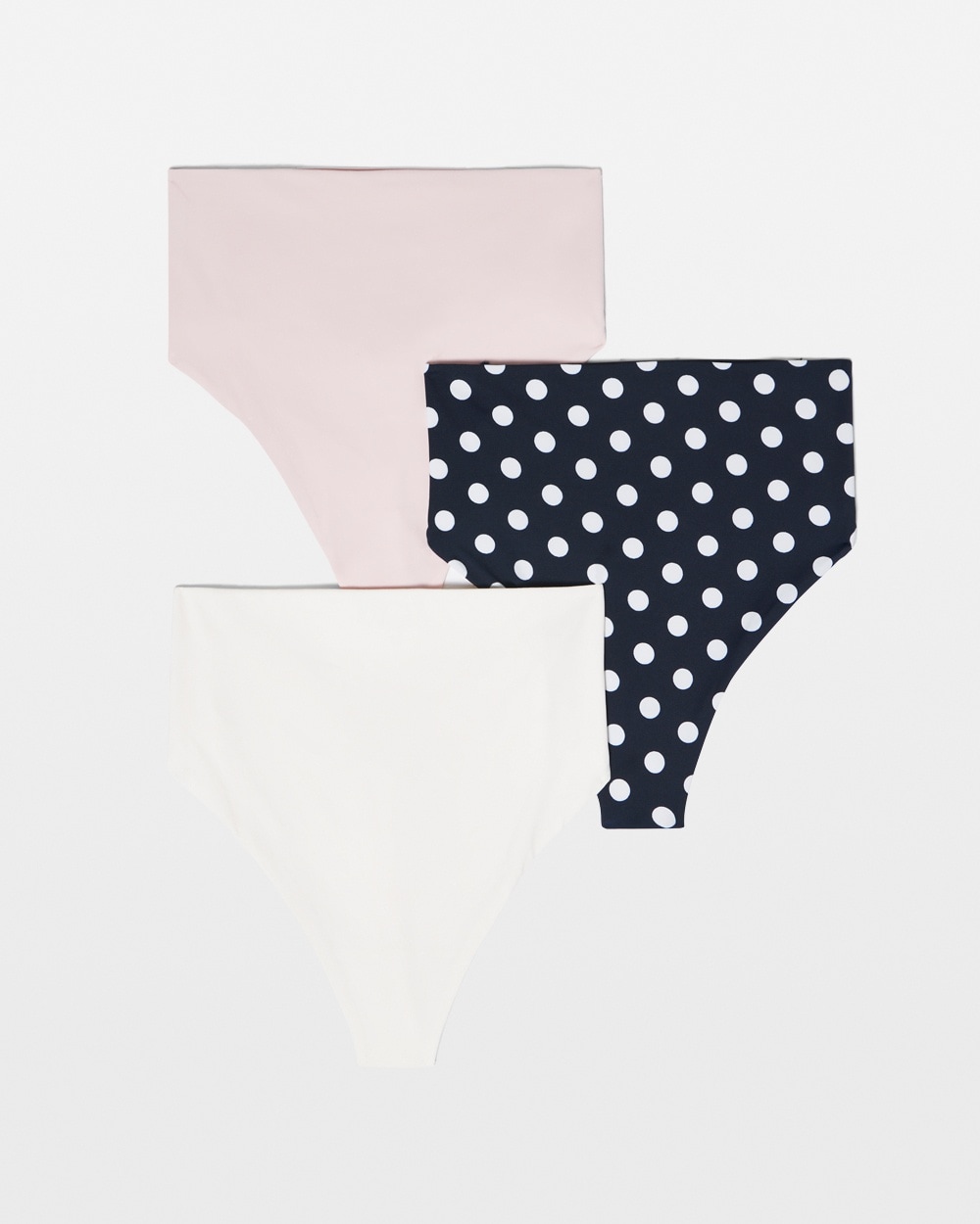 Soma 3-pack Women's Vanishing Tummy High-waist Thong Panty Size Xs |  In Big Dot Multipack