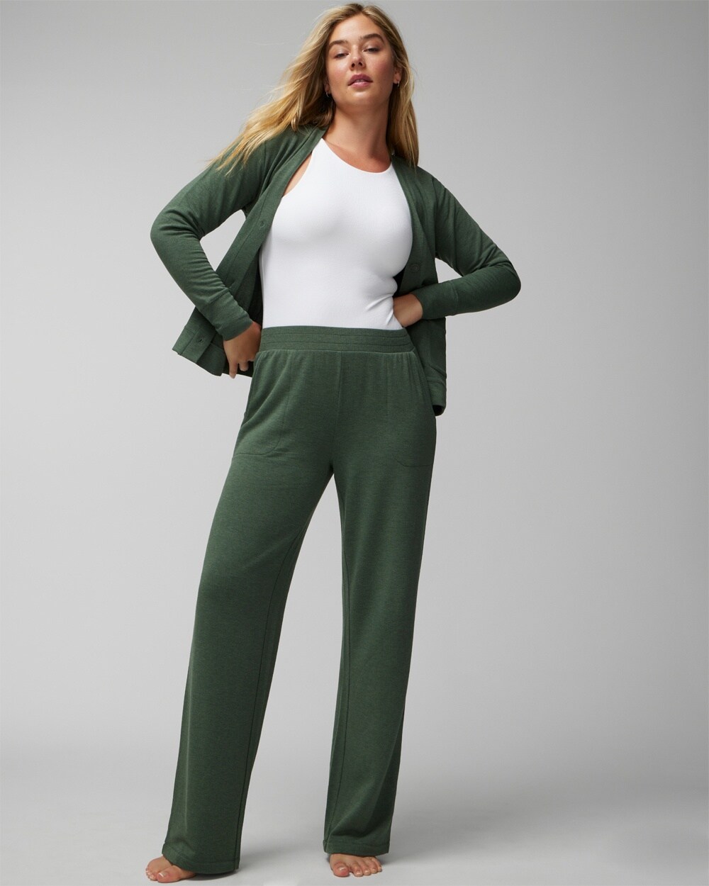 Ultra Soft Fleece Straight-Leg Pants