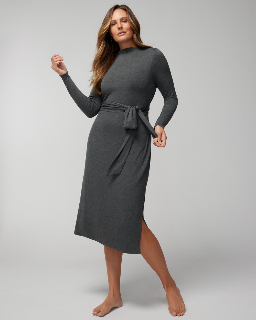 Soft Jersey Wrap Midi Bra Dress - Soma