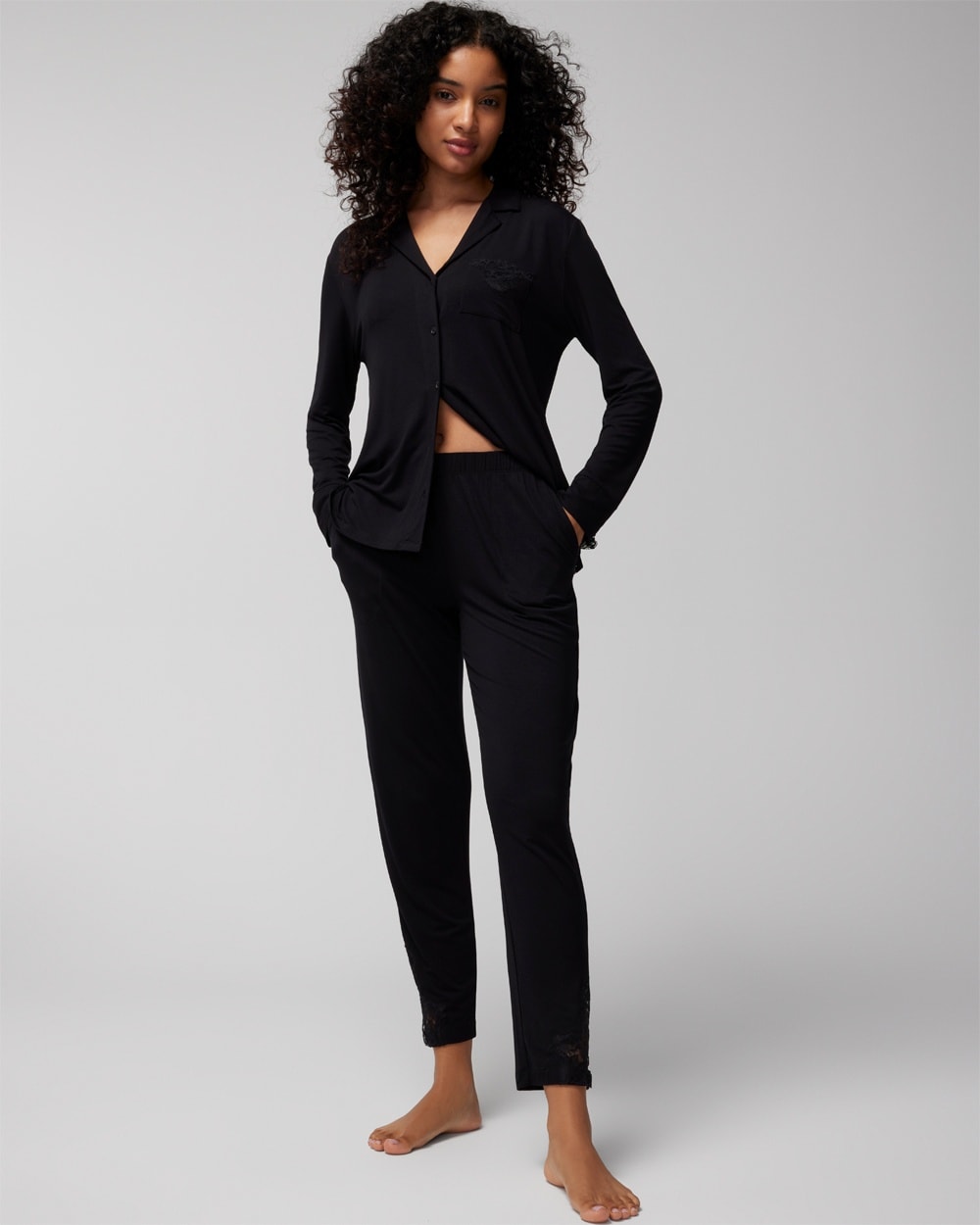 Cool Nights Lace Ankle Pajama Pants